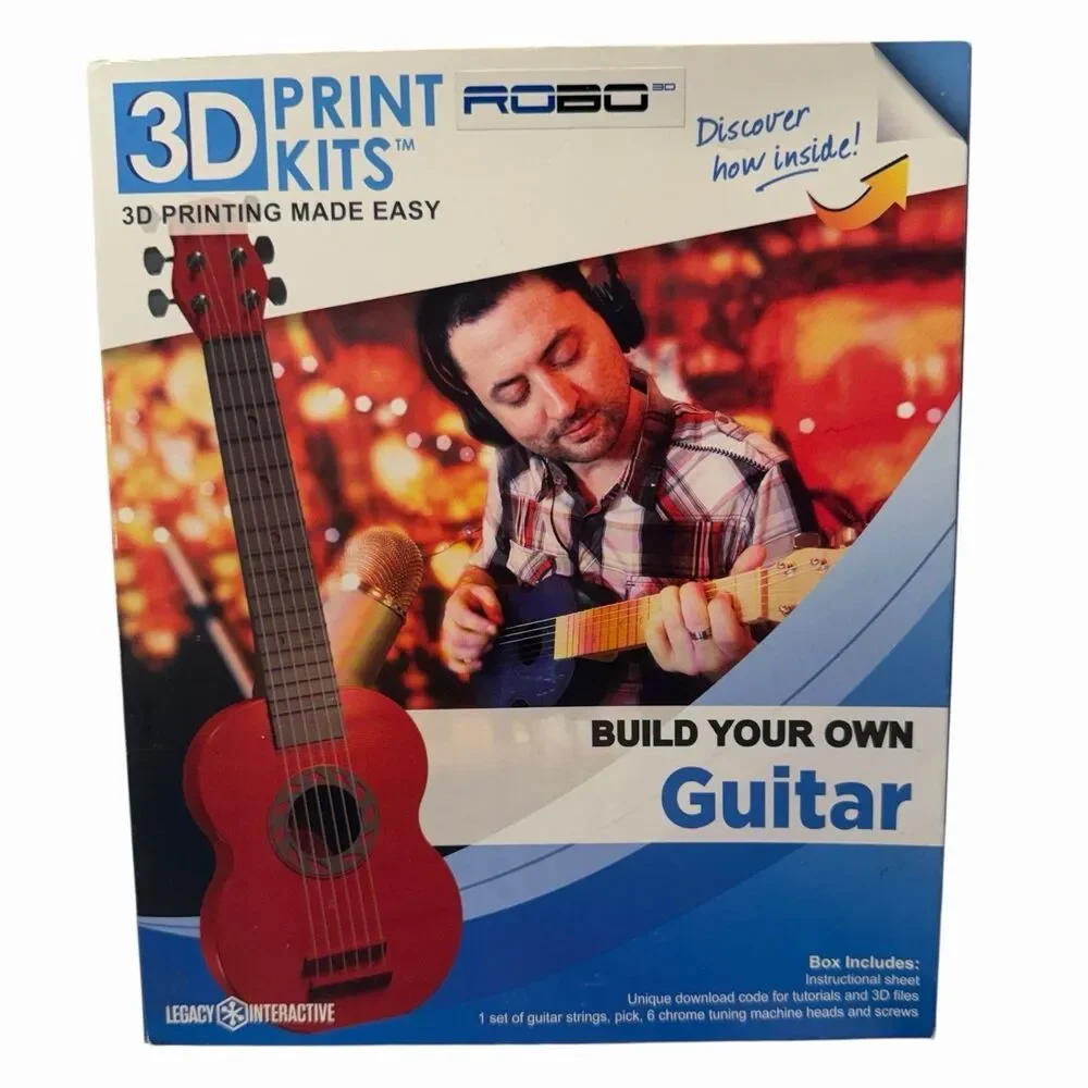 3D Print Guitar Kit DIY Build Your Own Guitar STEM Educational Project Set